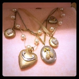 Juicy Couture layered locket necklace